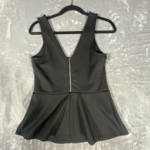 Express Tank Top Medium Black Whimsigoth Fairy Grunge Peplum Coquette Date Nite - Picture 5 of 11
